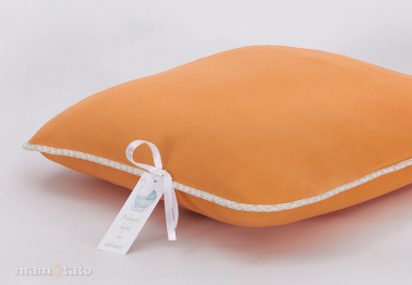 MAMO-TATO Fleece pillow 40x40 brzoskwiniowa