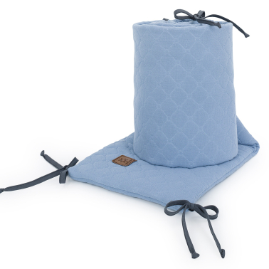 MAMO-TATO Ochraniacz MUŚLIN PIK do łóżeczka 60x120 oraz 70x140 - Jeans