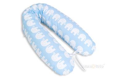 MAMO-TATO Poszewka na poduszkę dla kobiet w ciąży Słoń niebieski