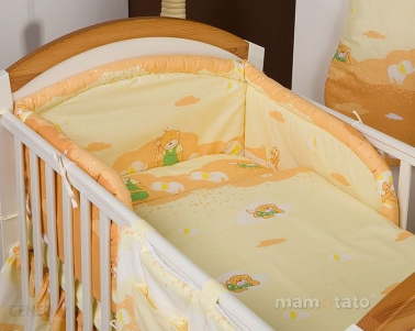 MAMO-TATO pościel 3-el Marzyciele w ceglastym pomarańczu do łóżeczka 60x120