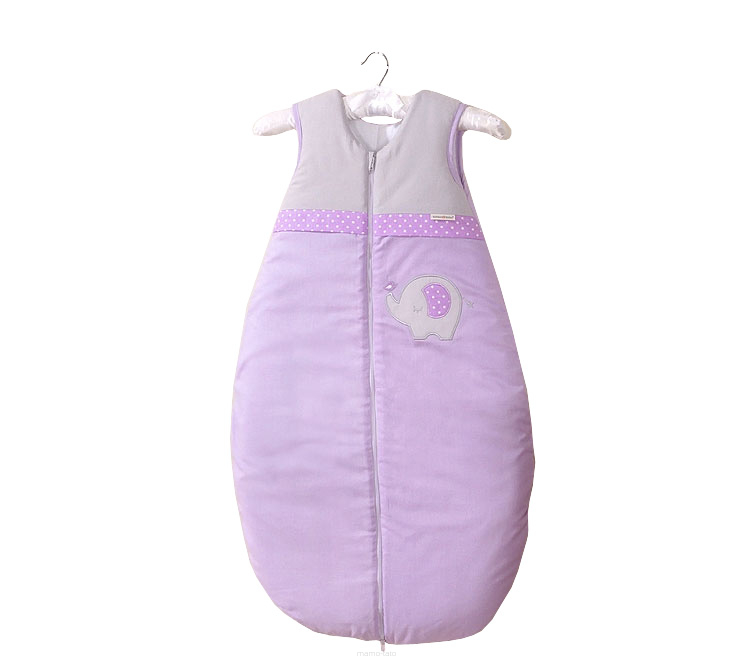 MAMO-TATO Śpiworek 2,5 TOG niemowlęcy haftowany Słonik fioletowy 86-110