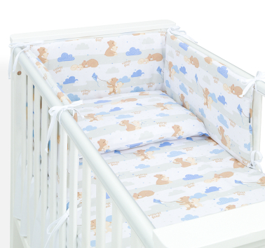 MAMO-TATO 3-el pościel dla niemowląt do łóżeczka 70x140 - Niedźwiadki beżowe