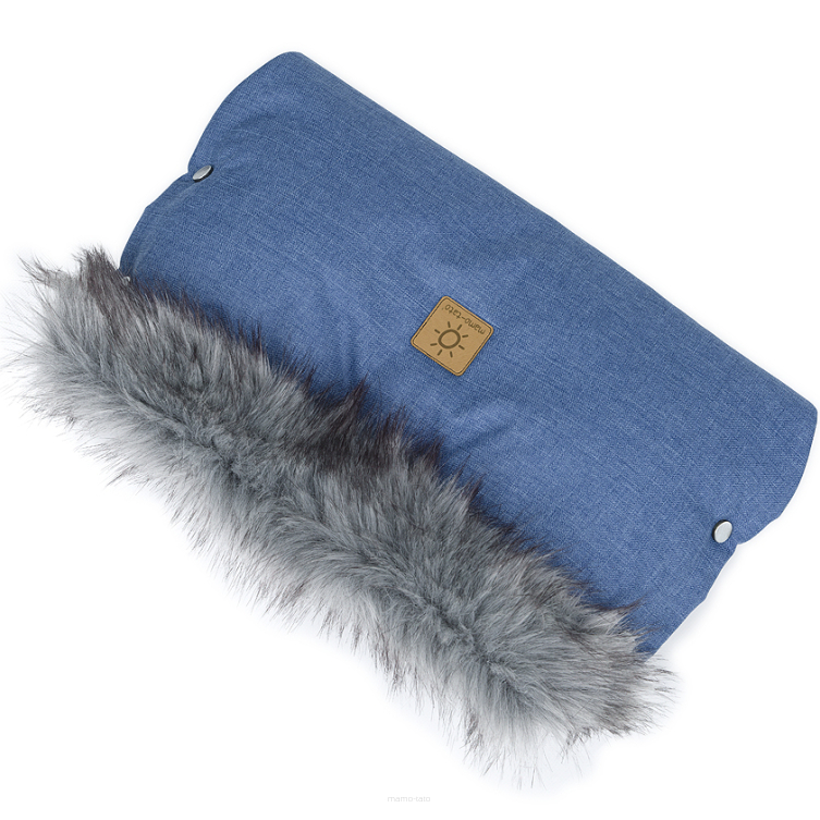 MAMO-TATO Mufka do wózka - Jeans / granatowy