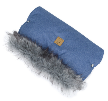 MAMO-TATO Mufka do wózka - Jeans / granatowy