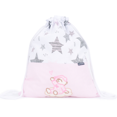 Plecak / worek bawełniany dla dzieci Starmix róż / śpioch na chmurce róż