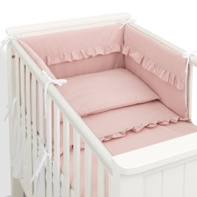 MAMO-TATO 3-el pościel SOFT dla niemowląt 100x135 do łóżeczka 60x120 - Różana