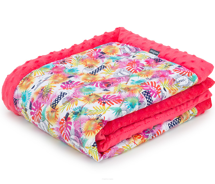 MAMO-TATO Minky blanket for babies and children 75x100 Tropikal arbuzowy / arbuzowy - with filling