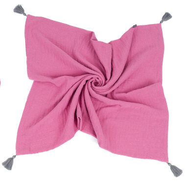 MAMO-TATO Double Gauze muslin blanket for children and babies with tassels - Turmalin