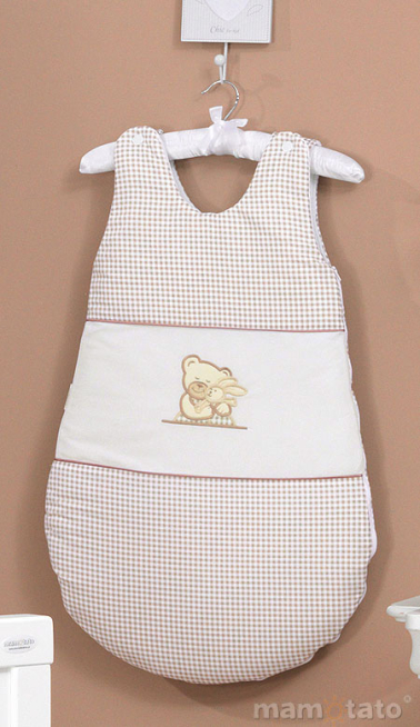 MAMO-TATO Śpiworek niemowlęcy haftowany Tulisie w brązie