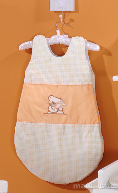 MAMO-TATO Śpiworek niemowlęcy haftowany Tulisie brzoskwiniowe