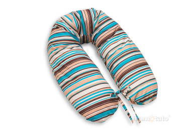 MAMO-TATO Poszewka na poduszkę dla kobiet w ciąży Paseczki brązowe