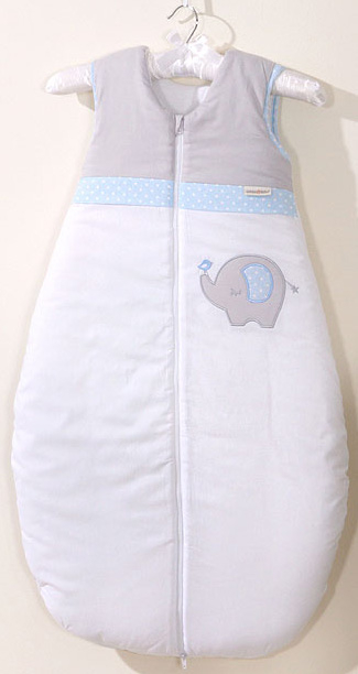 MAMO-TATO Śpiworek niemowlęcy do 18 m-ca haftowany Słonik błękitny