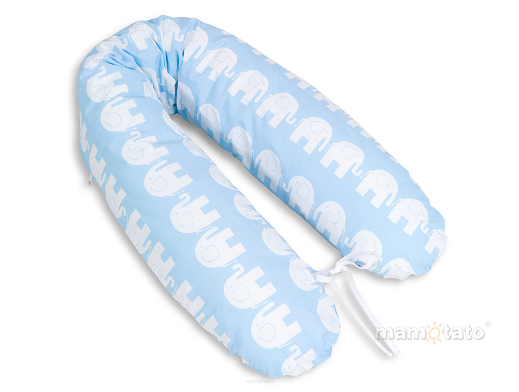 MAMO-TATO Poduszka dla ciężarnych kobiet Słoń niebieski