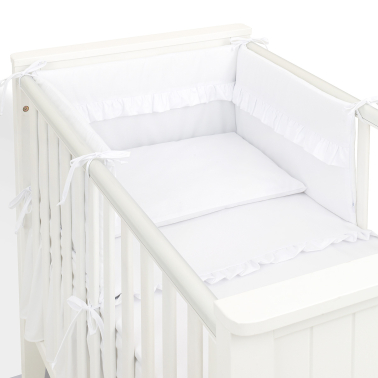 MAMO-TATO 3-el pościel SOFT dla niemowląt 90x120 do łóżeczka 60x120 - Biała