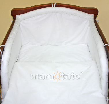 MAMO-TATO pościel 3-el Śnieżno-biała do łóżeczka 60x120cm