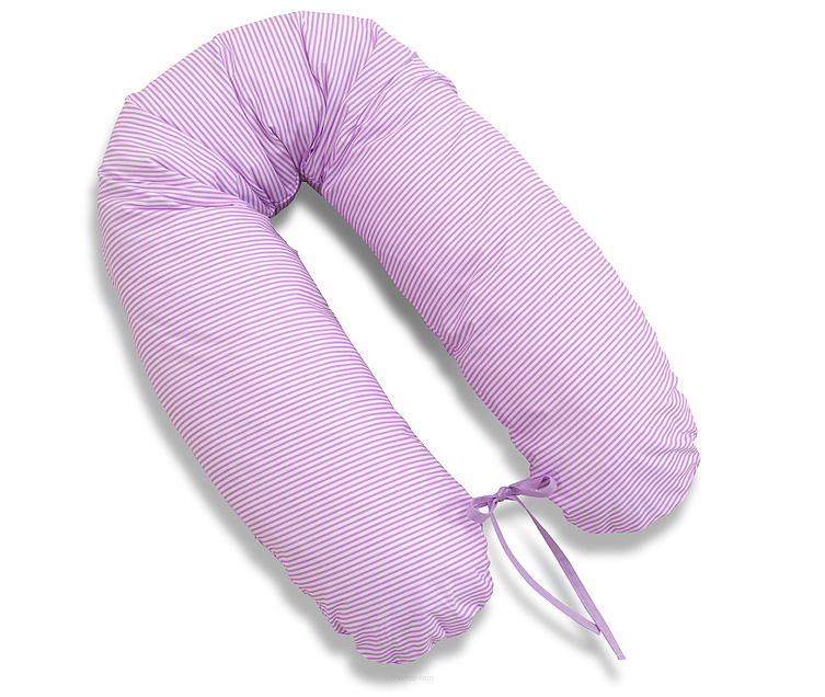 MAMO-TATO Poduszka dla ciężarnych kobiet Paseczki fioletowe