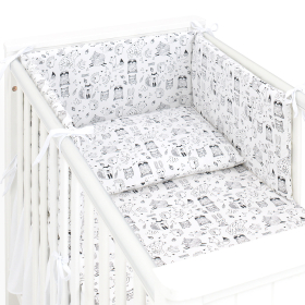 MAMO-TATO 3-el pościel dla niemowląt 90x120 PREMIUM do łóżeczka 60x120 - Bór biały