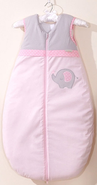 MAMO-TATO Śpiworek niemowlęcy do 18 m-ca haftowany Słonik różowy
