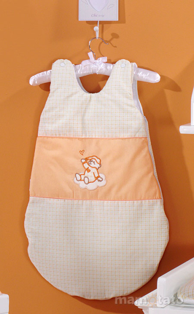 MAMO-TATO Śpiworek 2,5 TOG niemowlęcy haftowany Śpioch na chmurce brzoskwiniowy